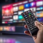 Screenshot of modern IPTV service dashboard with channel list USA