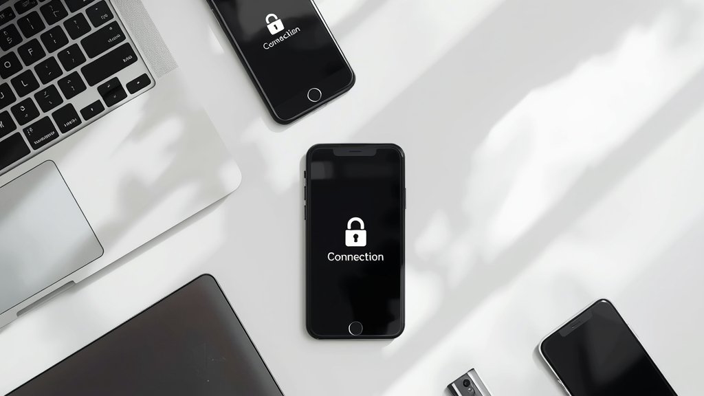 Connected smart devices indicating secure network connections