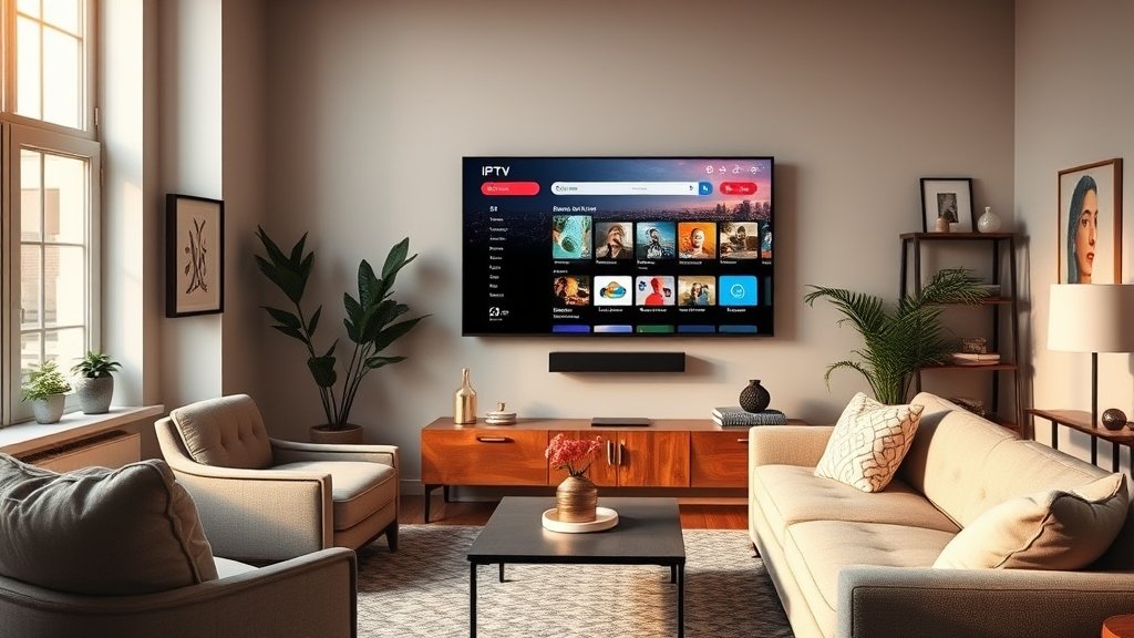 Best IPTV Encoder Box 2026 – Top IPTV Hardware for Streaming - USA iptv Stream Modern lifestyle home entertainment setup with IPTV