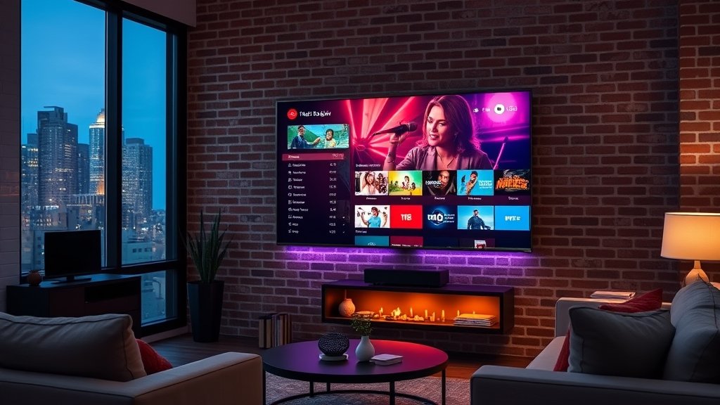 Best Free IPTV Trial USA 2026 – No Payment Needed - USA iptv Stream Premium fast streaming service on smart TV in New York City apartment