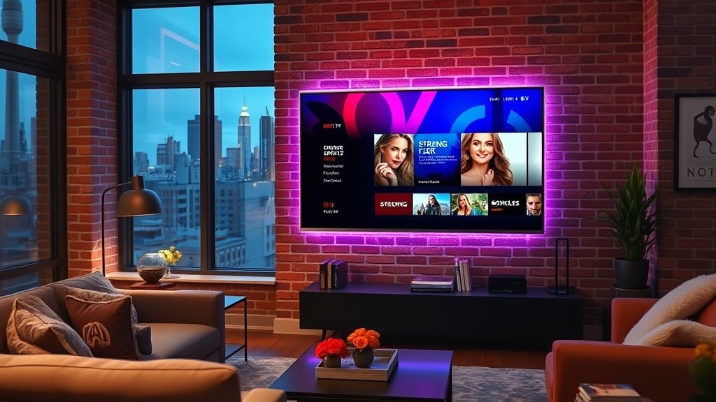 How Much Does IPTV Cost in USA 2026? Price Comparison - USA iptv Stream Premium fast streaming service on smart TV in New York City apartment